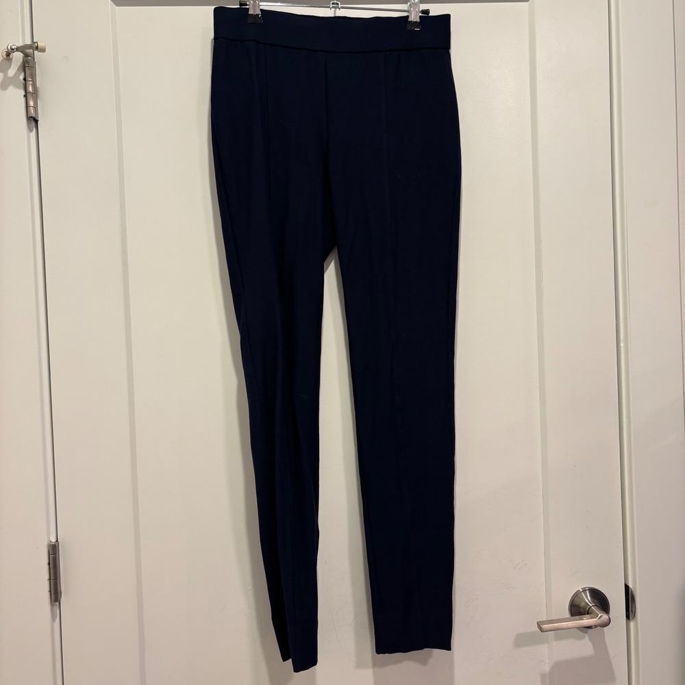 Eileen Fisher Navy Blue Stretch Ponte Slim Ankle Pants Womens XS S1TK